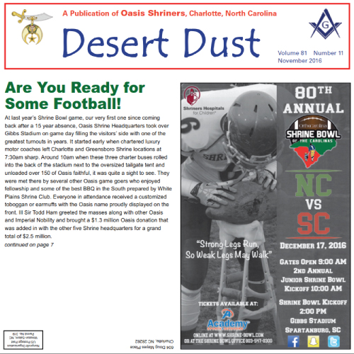 November 2016 Desert Dust cover