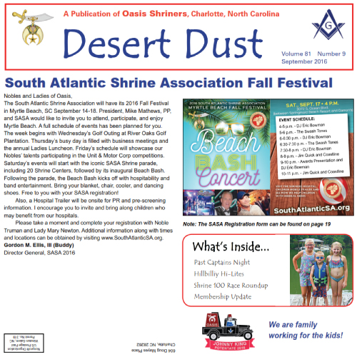 September 2016 Desert Dust cover